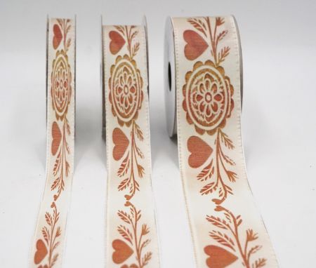 Rustikal Blüte Volksherz Jacquardband_AI-KN